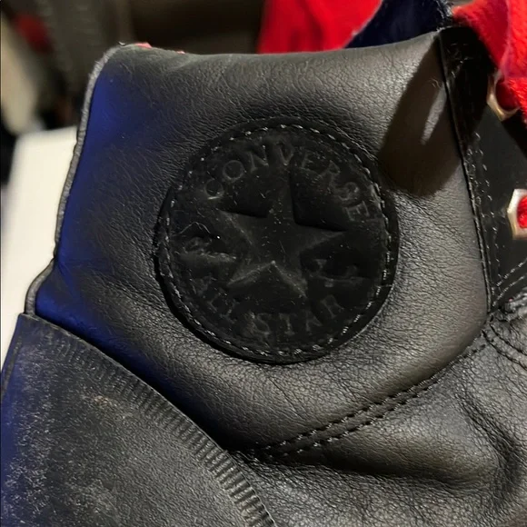 Converse Street Hiker Black with Red Lace High-Top Sneakers - Picture 2 of 15